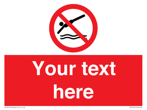 Custom prohibition no diving